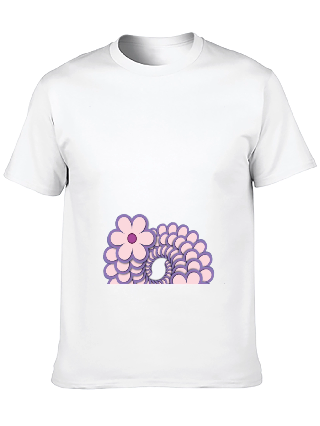 Floral Illusion Black T-Shirt