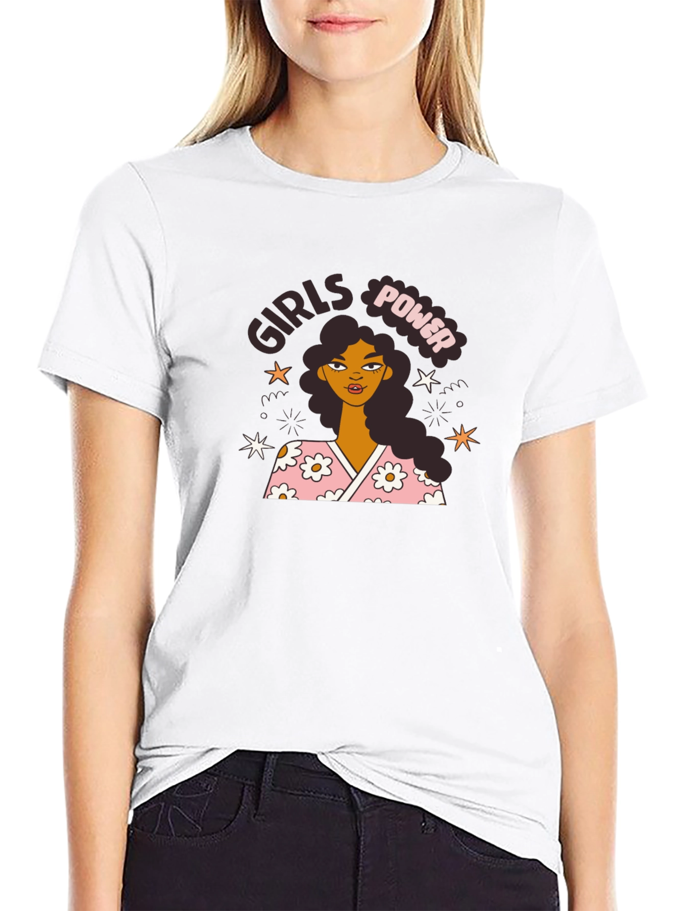 Girls Power Graphic Tee - Black Unisex T-Shirt