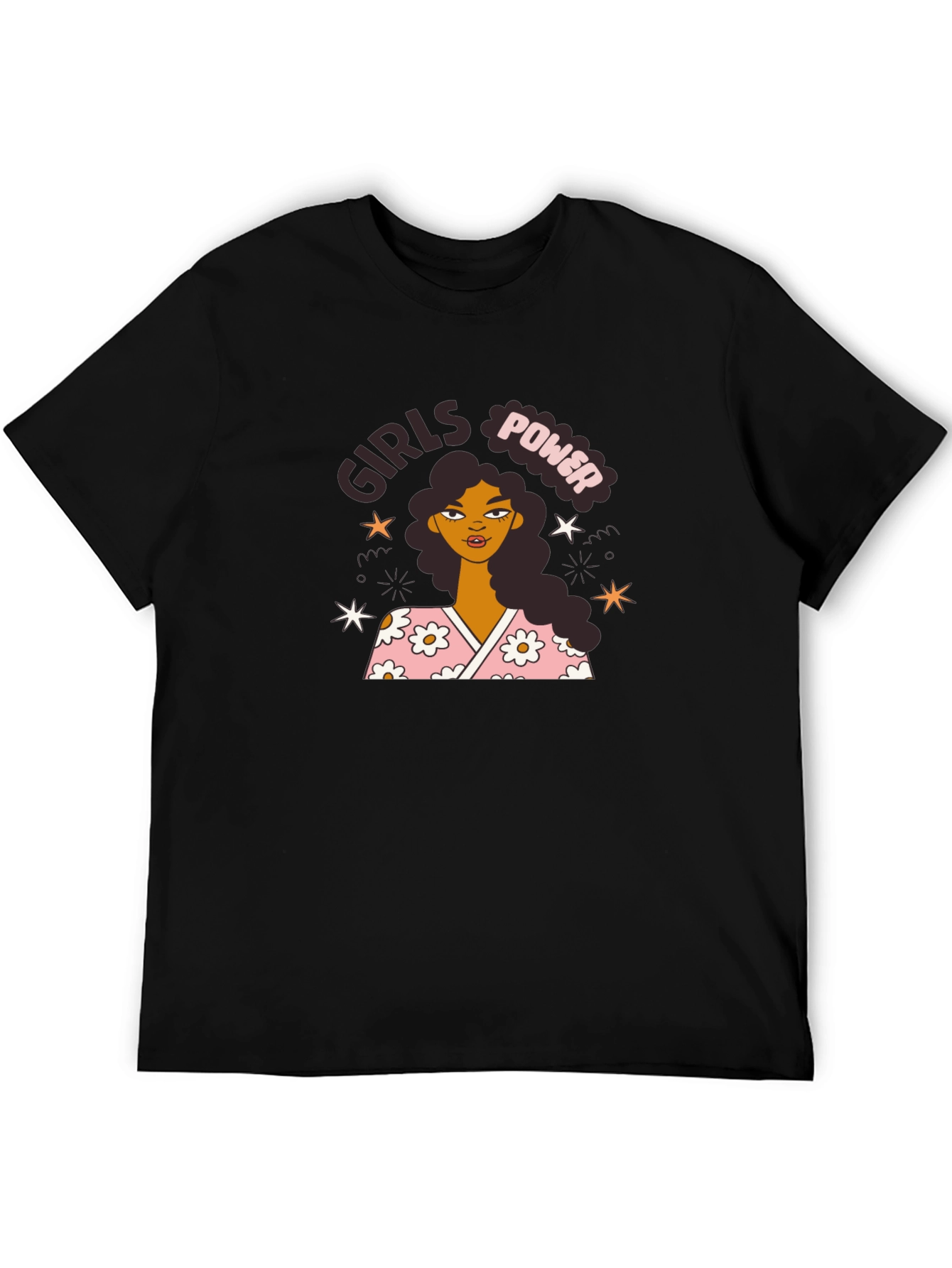Girls Power Graphic Tee - Black Unisex T-Shirt