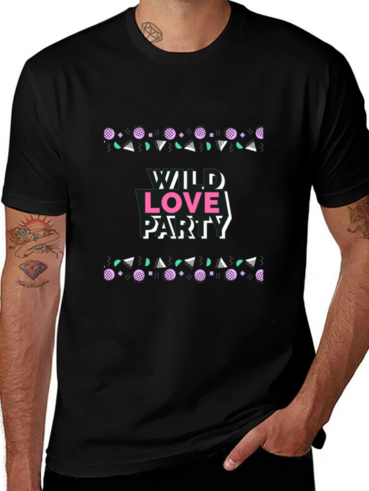 Wild Love Party Graphic Tee - Retro Design