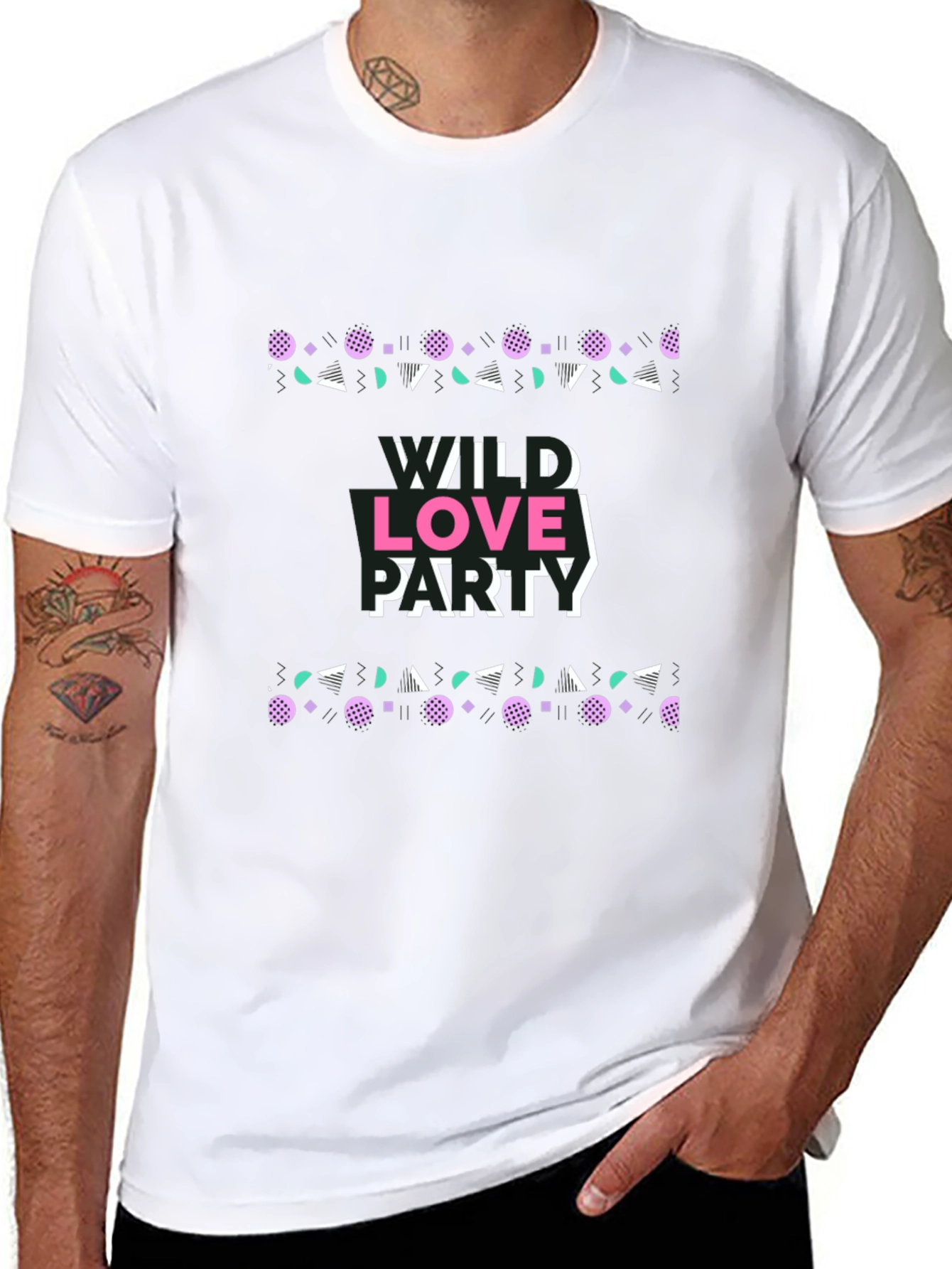 Wild Love Party Graphic Tee - Retro Design
