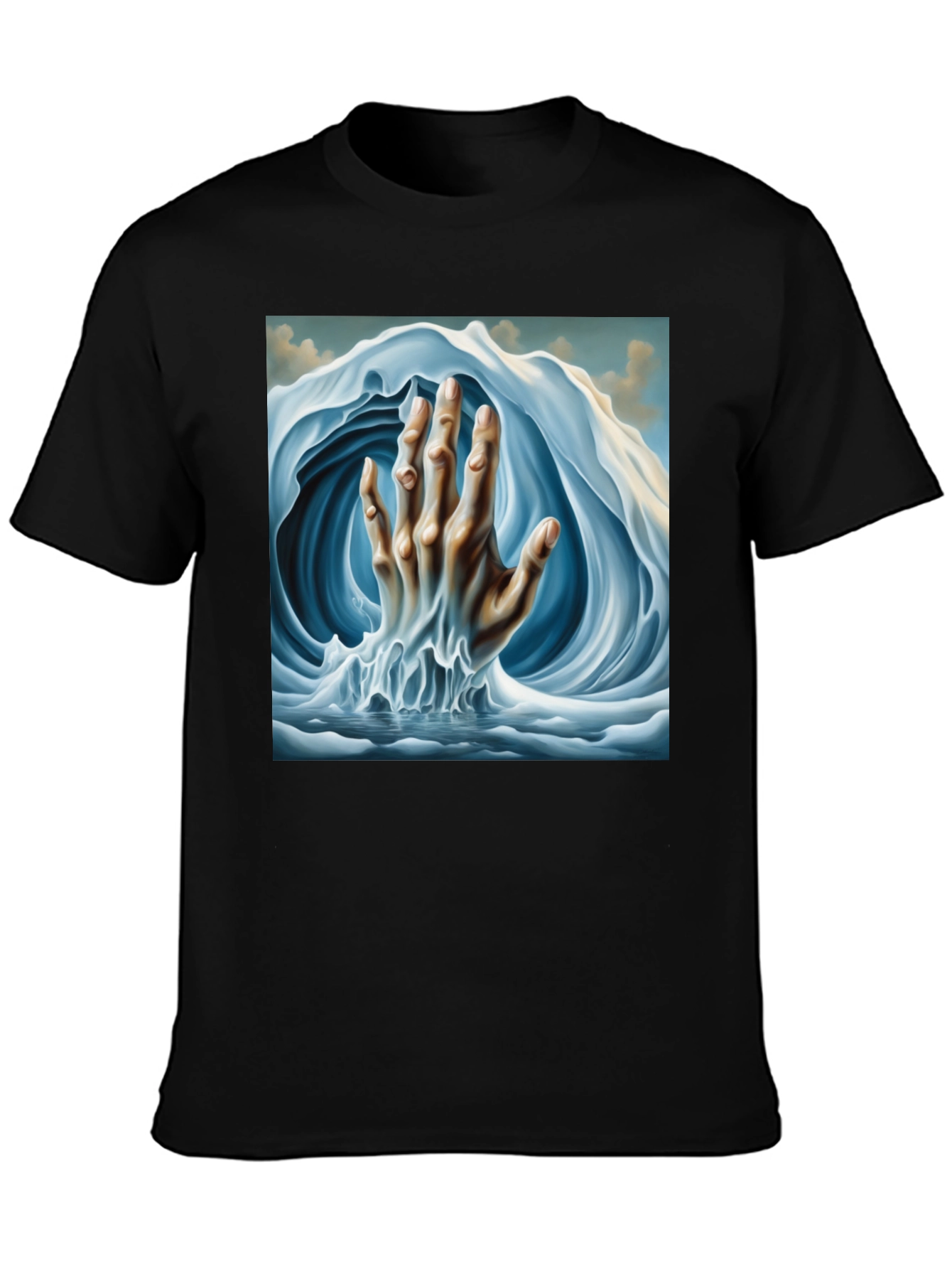 Surreal Wave Hand Graphic Tee