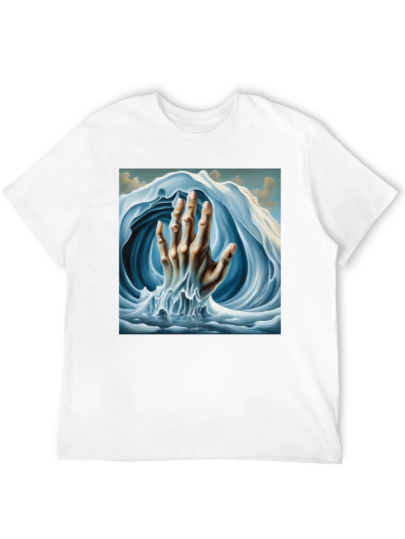 Surreal Wave Hand Graphic Tee