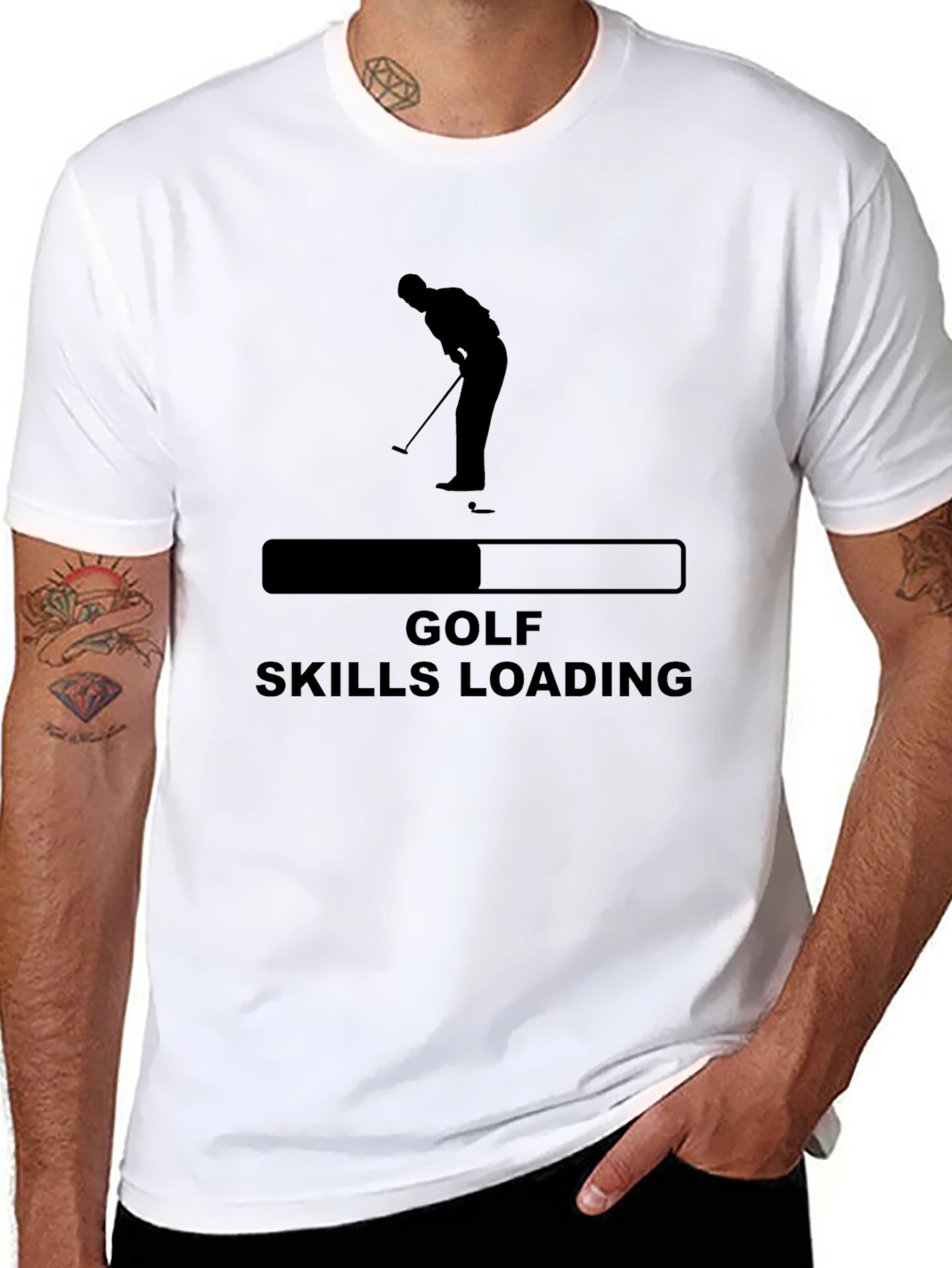 Golf Skills Loading T-Shirt - Golfer Tee