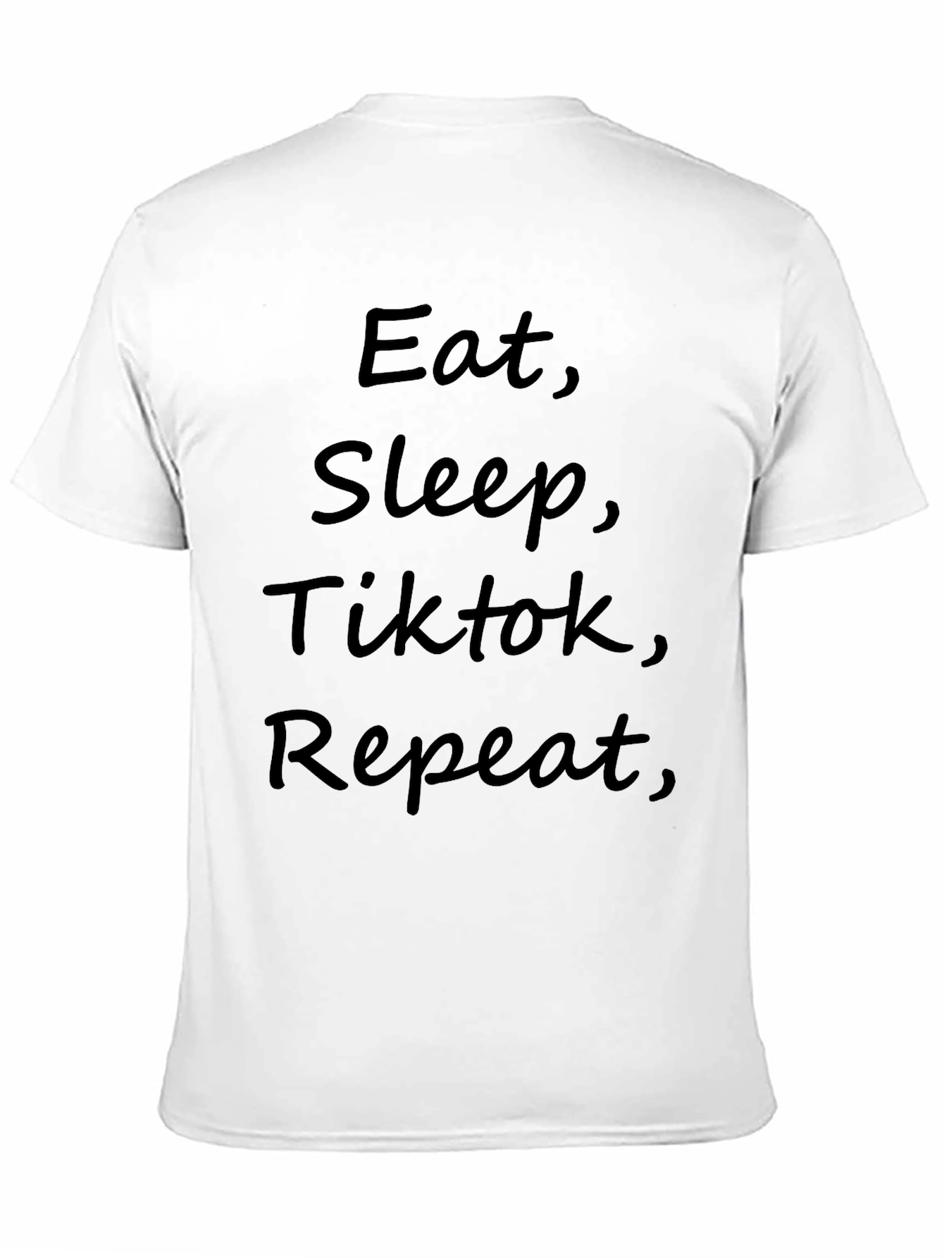 Eat Sleep TikTok Repeat Mens Black T-Shirt