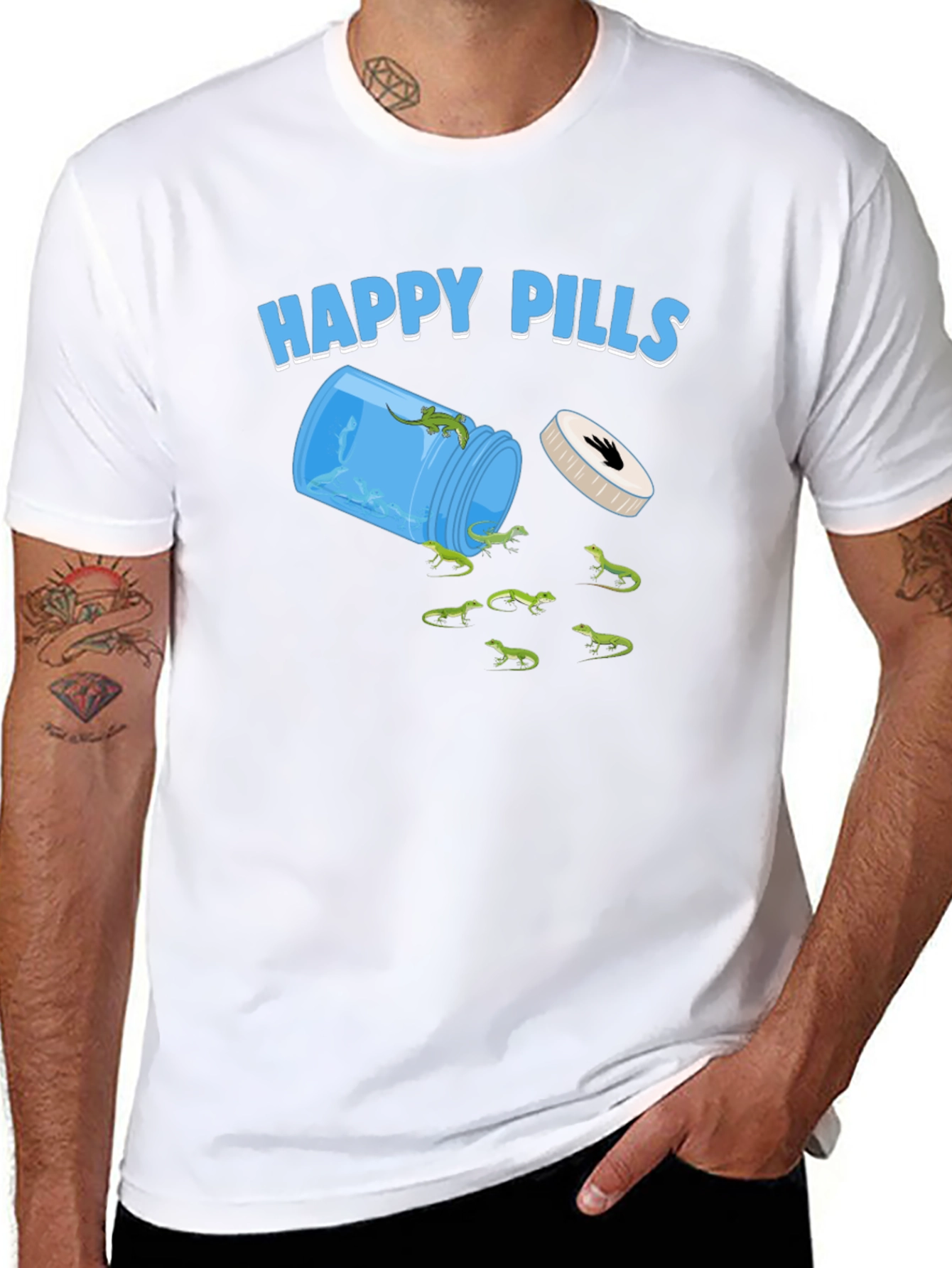 Happy Pills Lizard Graphic Tee