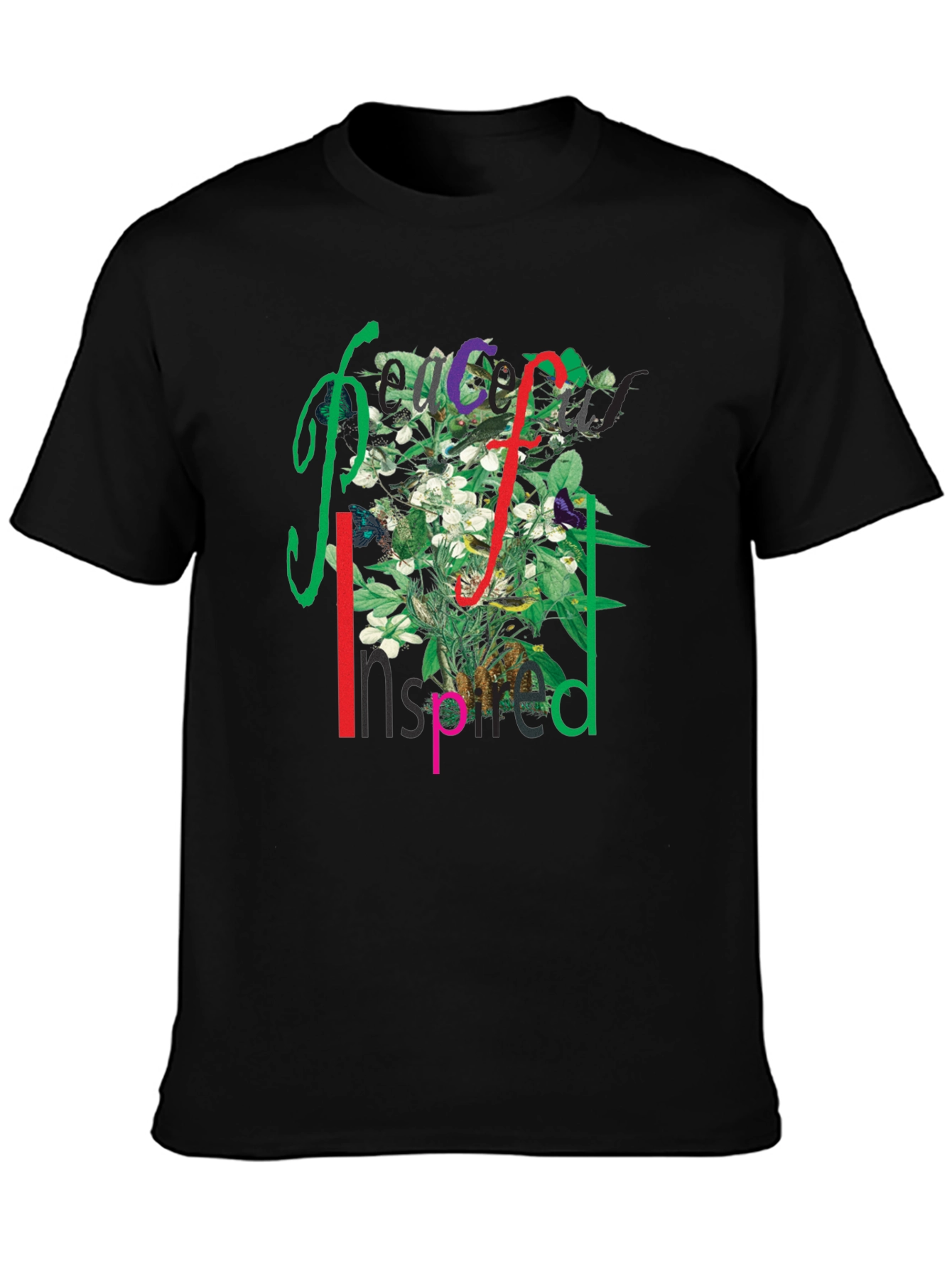 Peace Inspired Floral Graphic T-Shirt