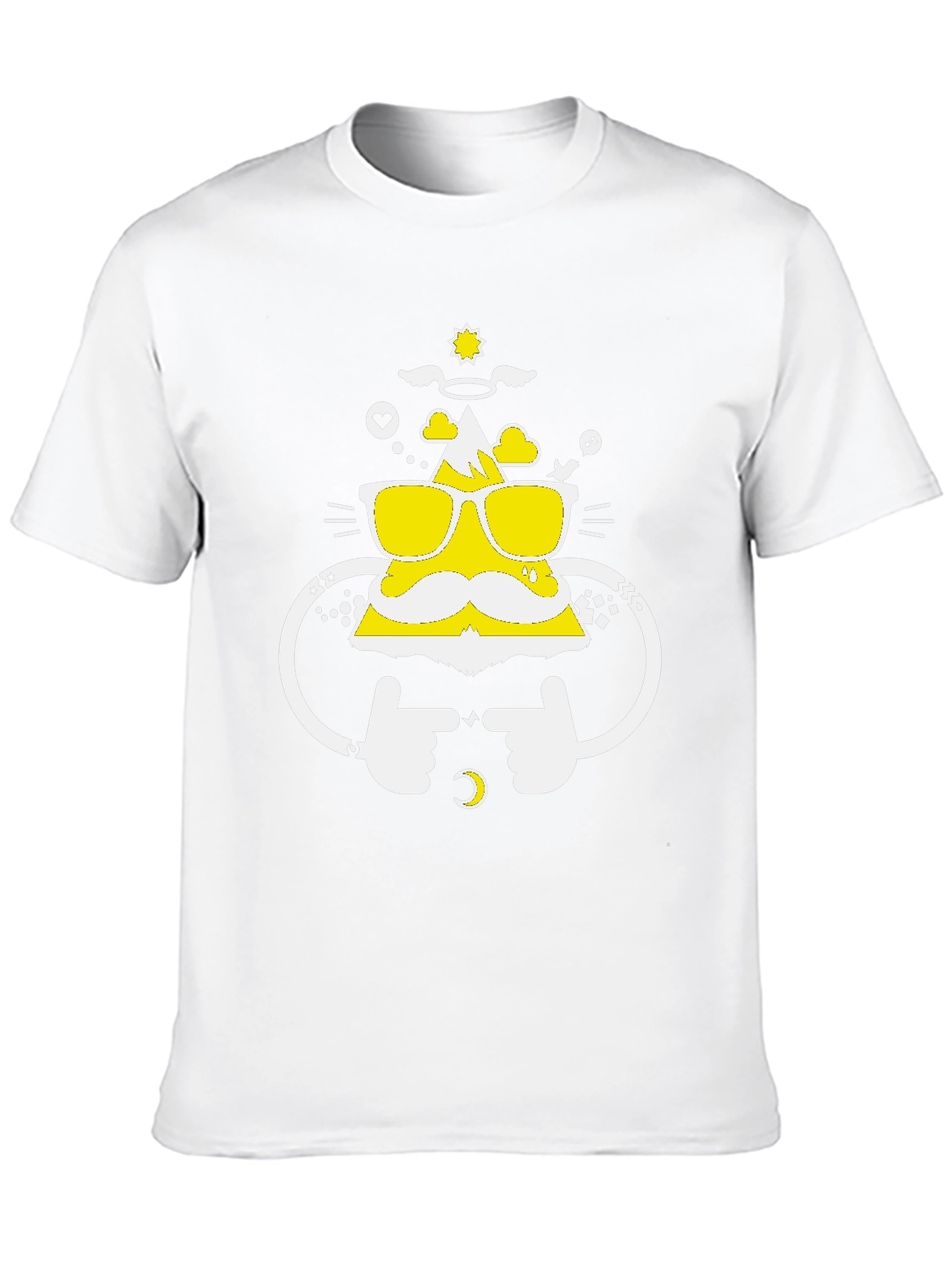 Funny Mountain Graphic Tee - Black Cotton T-Shirt