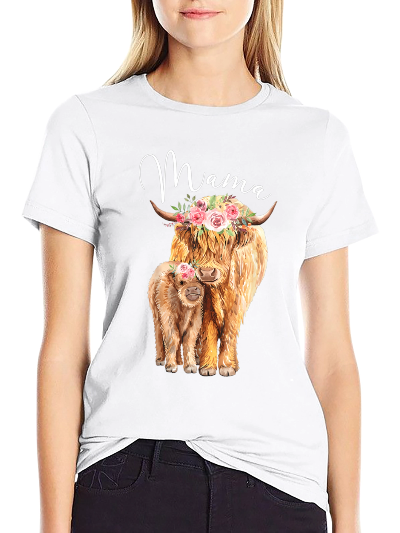 Mama Highland Cow T-Shirt