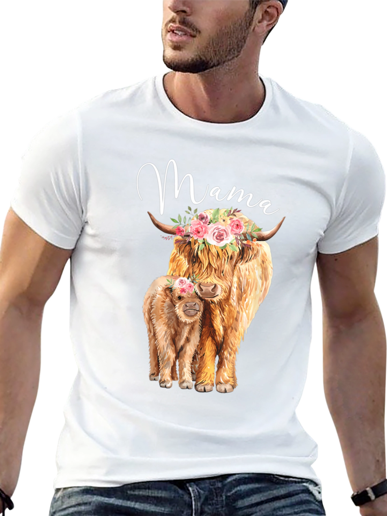 Mama Highland Cow T-Shirt