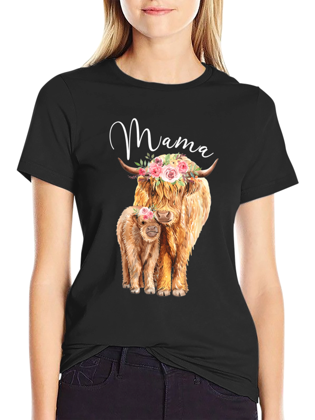 Mama Highland Cow T-Shirt