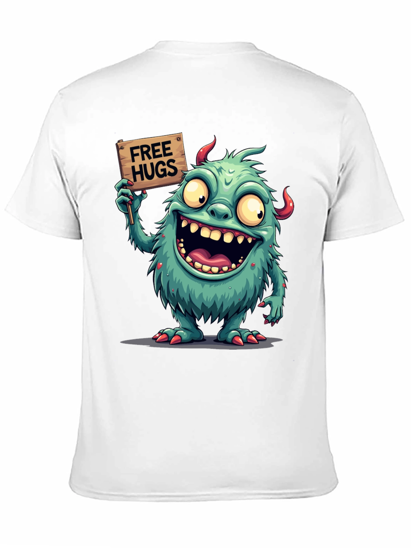 Monster Free Hugs Graphic Tee - Comfy Black T-Shirt