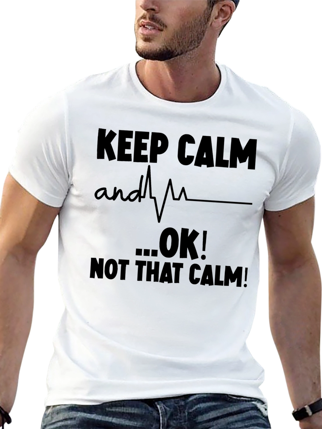 Keep Calm...OK! Mens Graphic T-Shirt