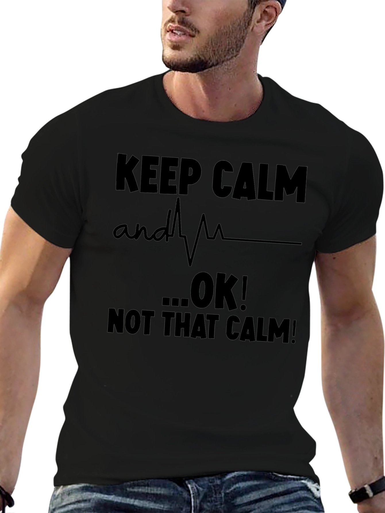 Keep Calm...OK! Mens Graphic T-Shirt