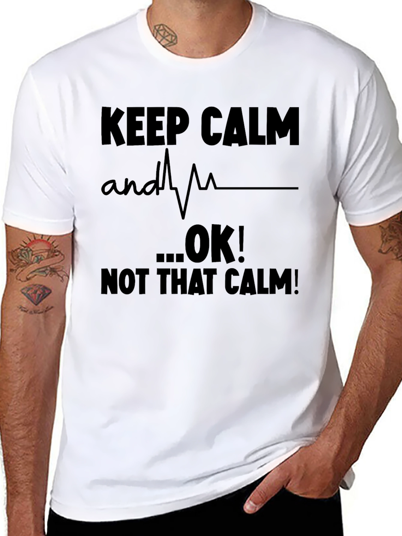 Keep Calm...OK! Mens Graphic T-Shirt