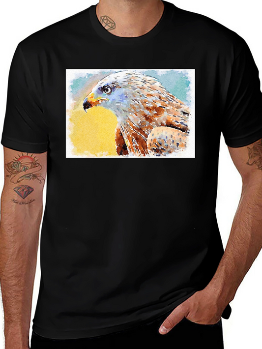Eagle Watercolor Graphic Tee - Nature Inspired T-Shirt