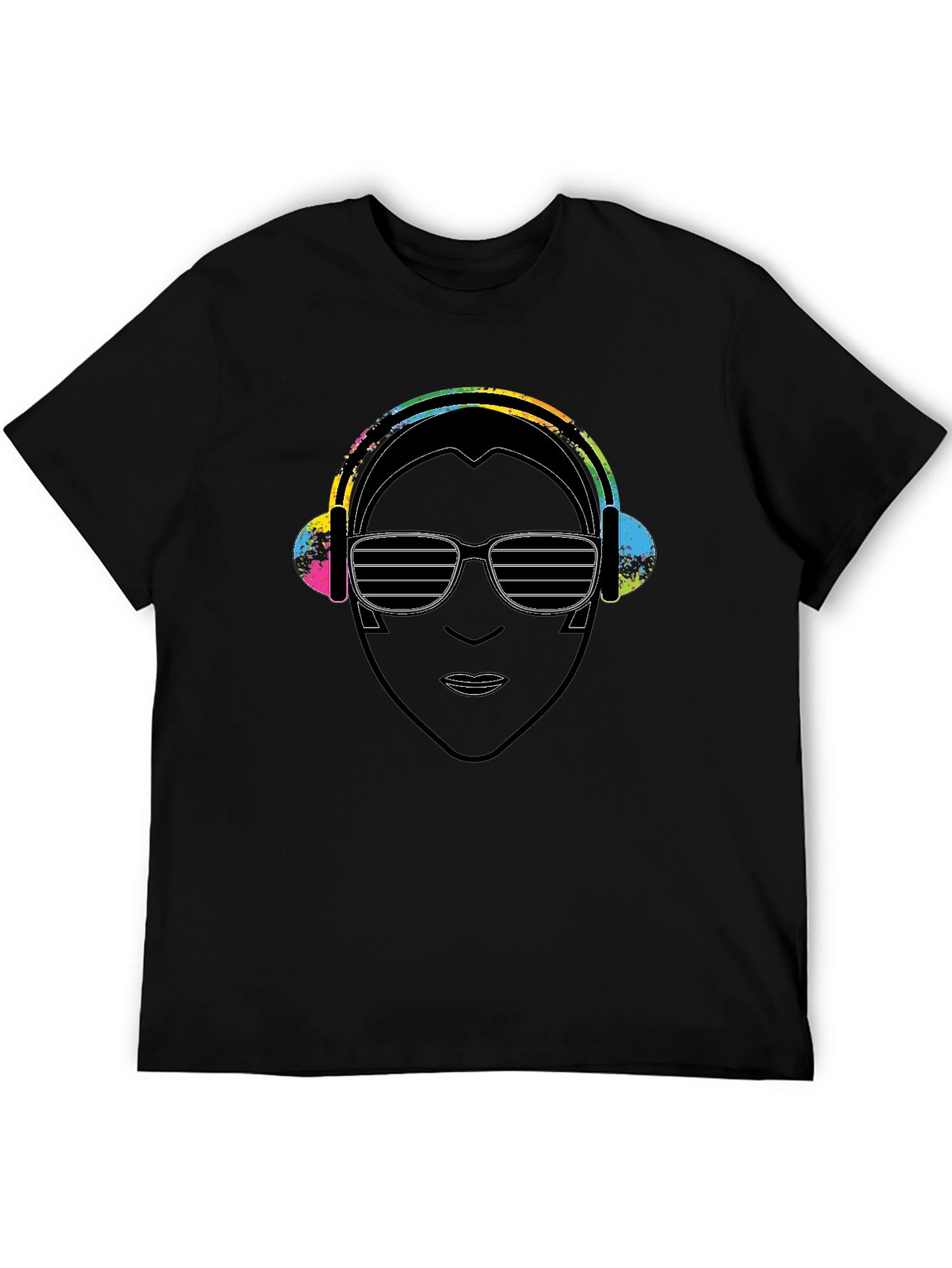 DJ Portrait Graphic Black T-Shirt
