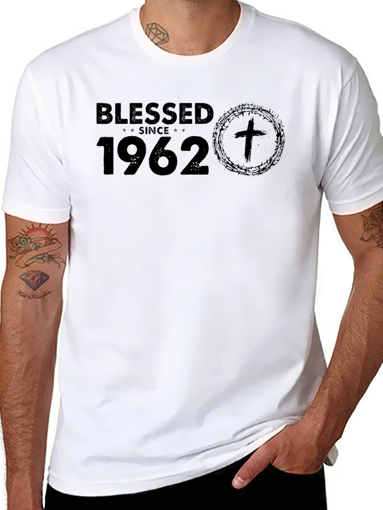 Blessed Since 1962 Black T-Shirt
