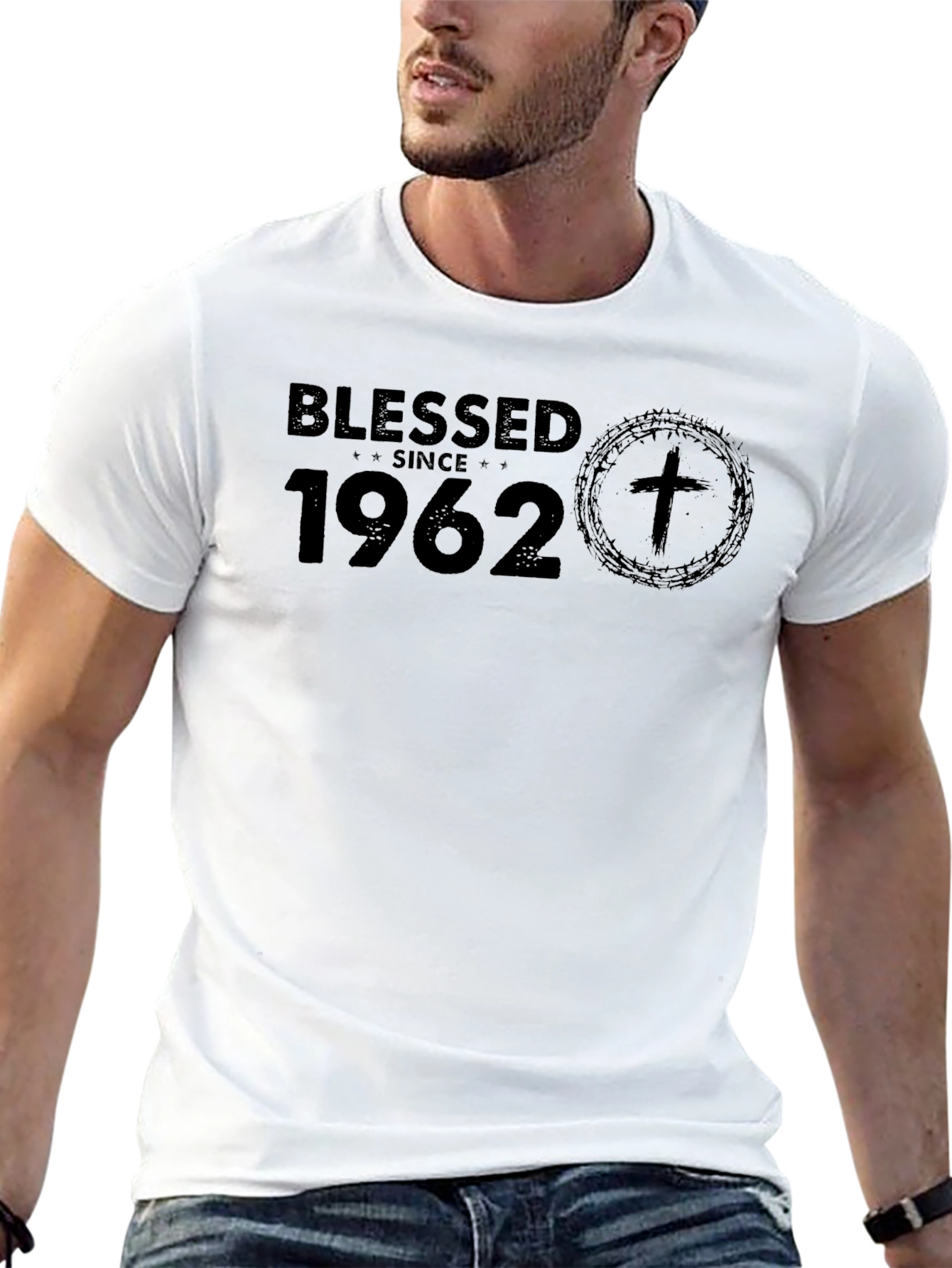 Blessed Since 1962 Black T-Shirt