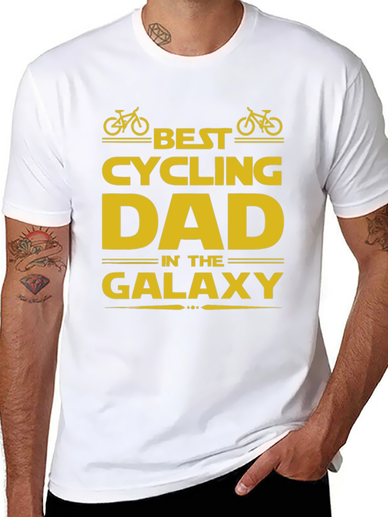 Best Cycling Dad T-Shirt - Galaxy Edition