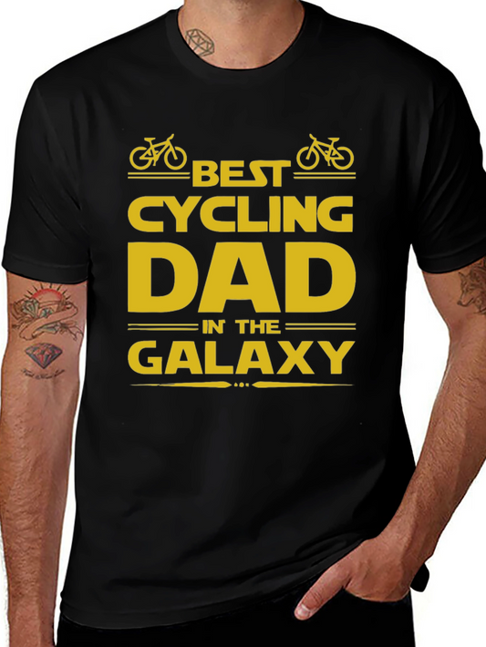 Best Cycling Dad T-Shirt - Galaxy Edition