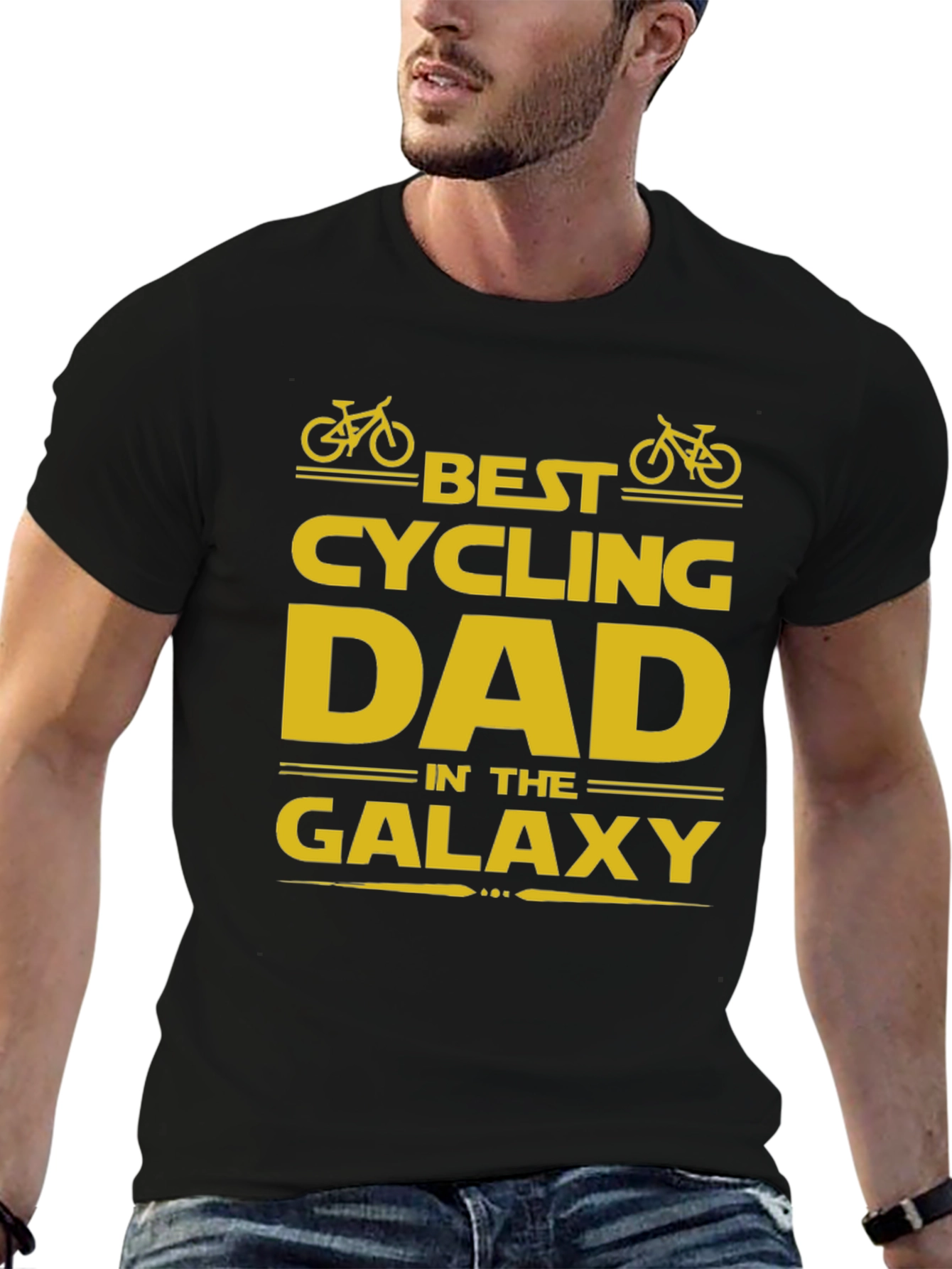 Best Cycling Dad T-Shirt - Galaxy Edition