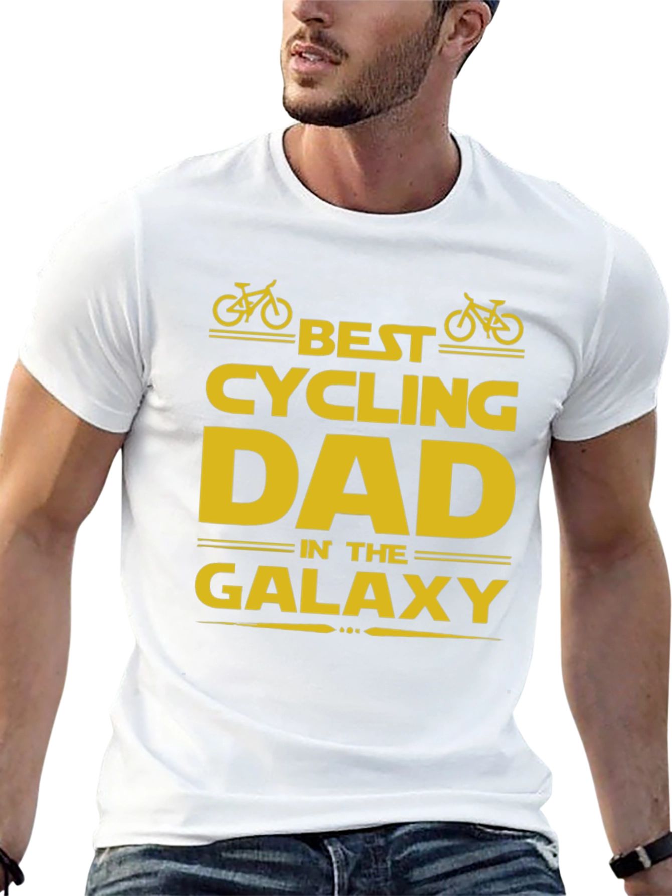 Best Cycling Dad T-Shirt - Galaxy Edition