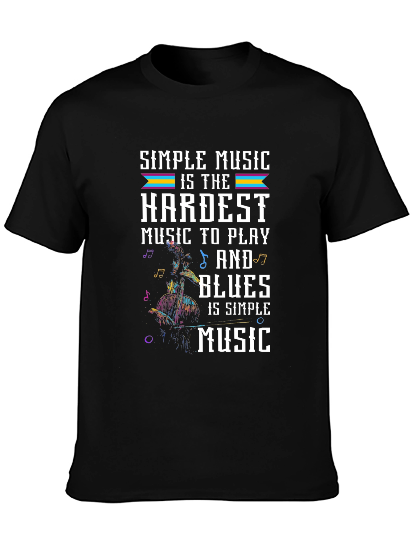 Simple Music is the Hardest Black Tee