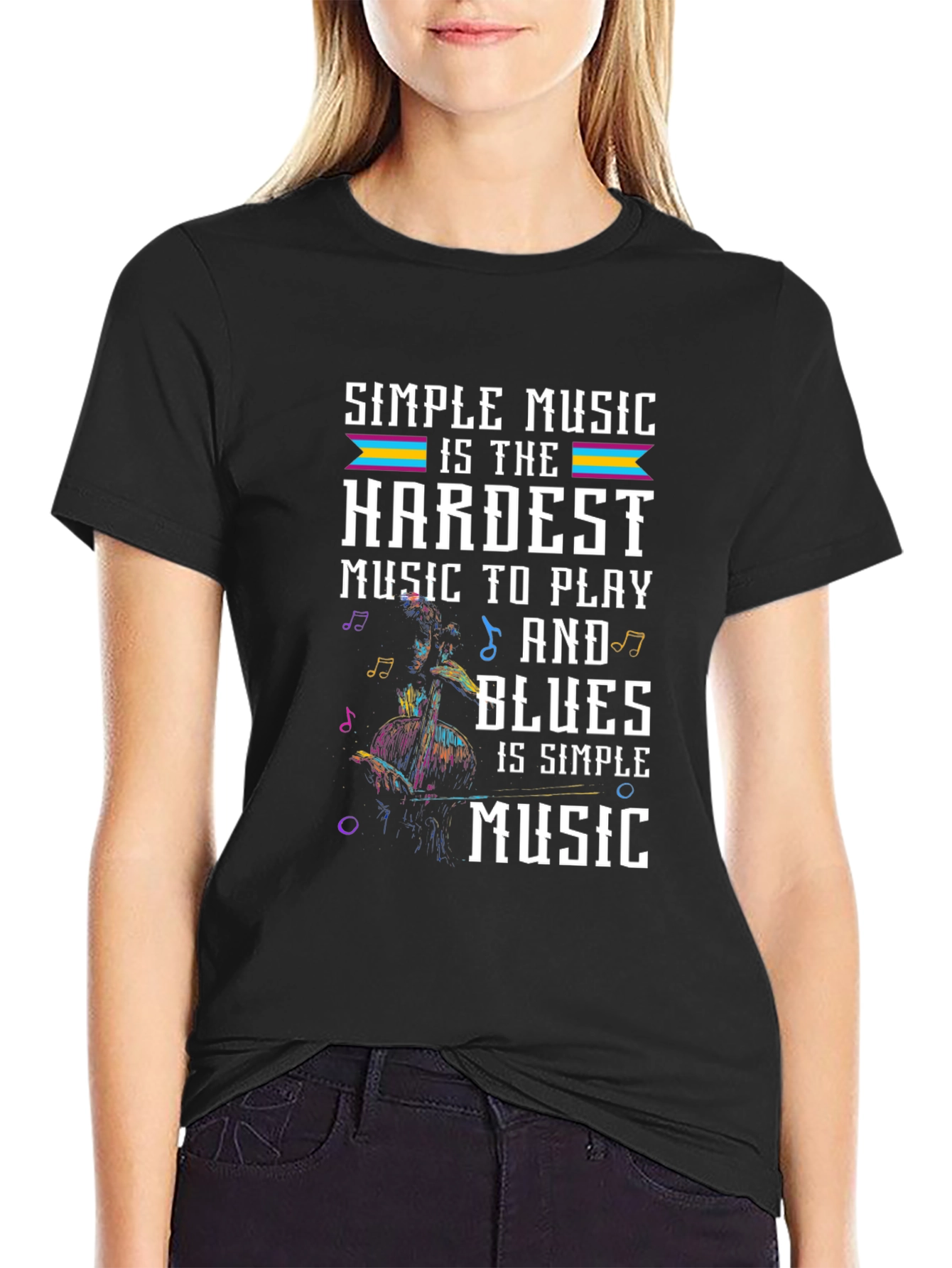Simple Music is the Hardest Black Tee
