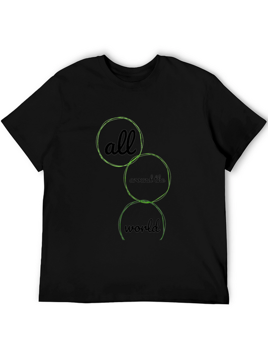 All Around the World Graphic Tee - Black Cotton