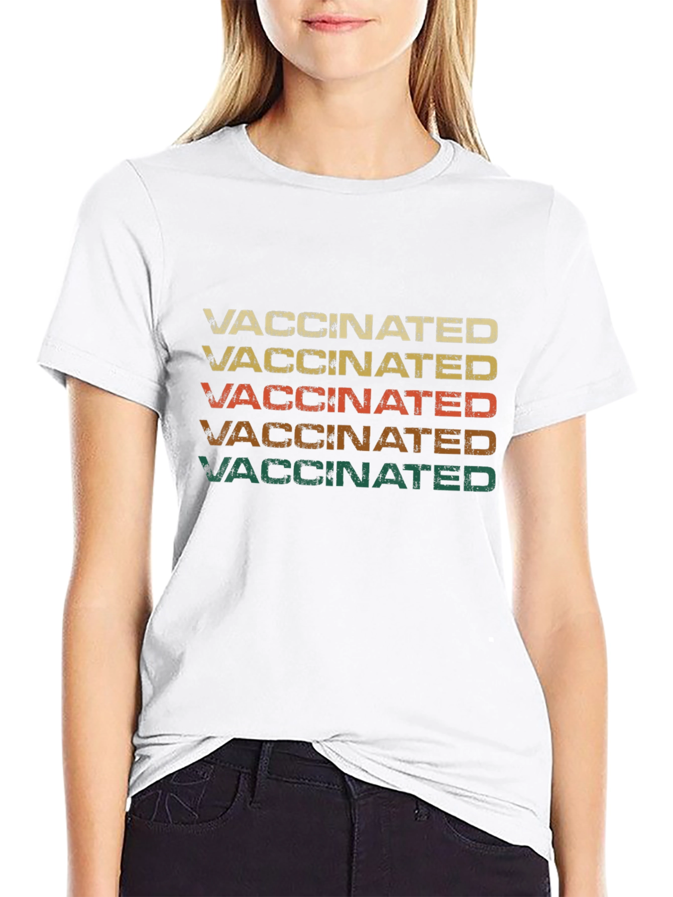 Vaccinated Retro Style T-Shirt