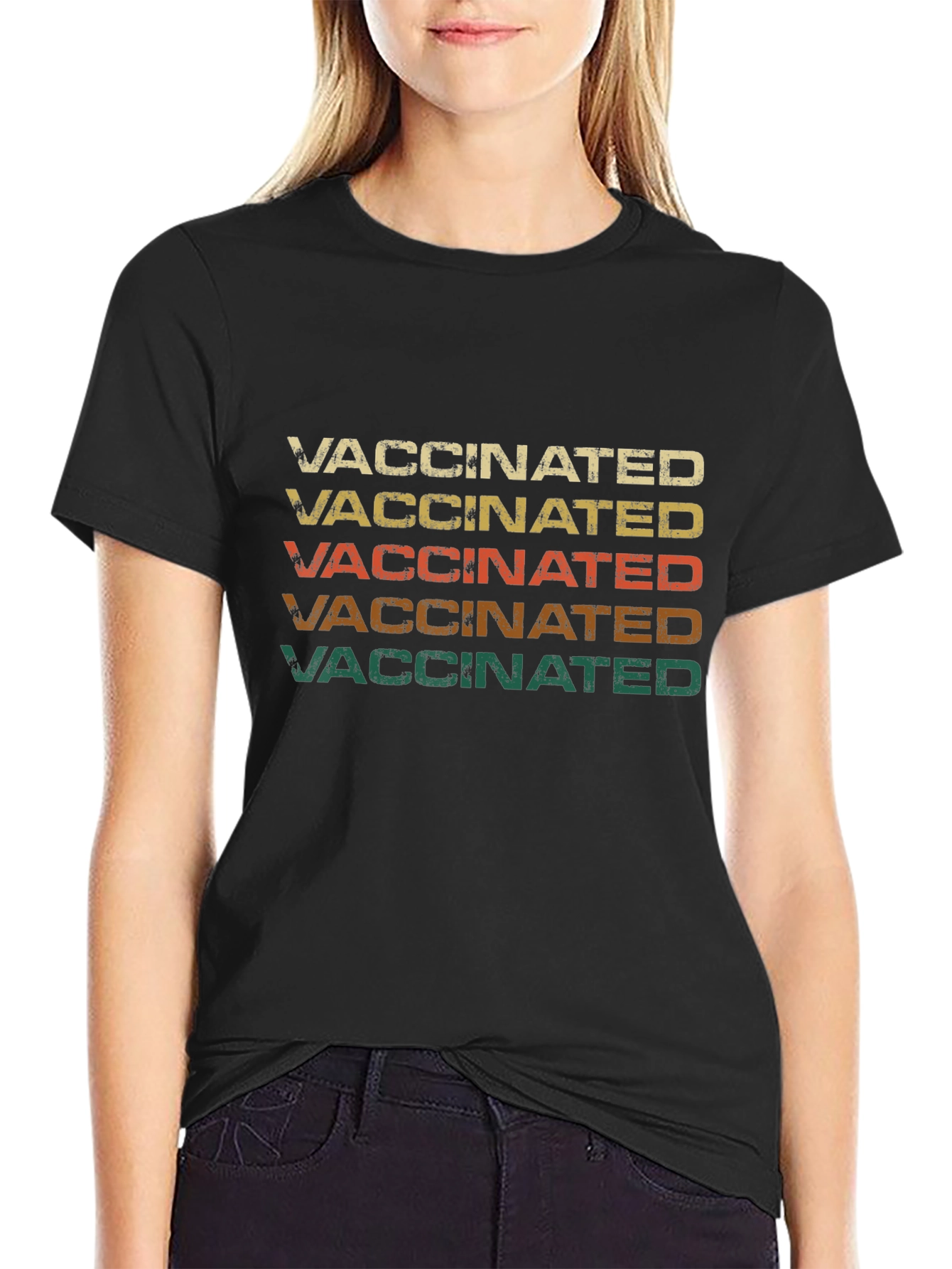 Vaccinated Retro Style T-Shirt