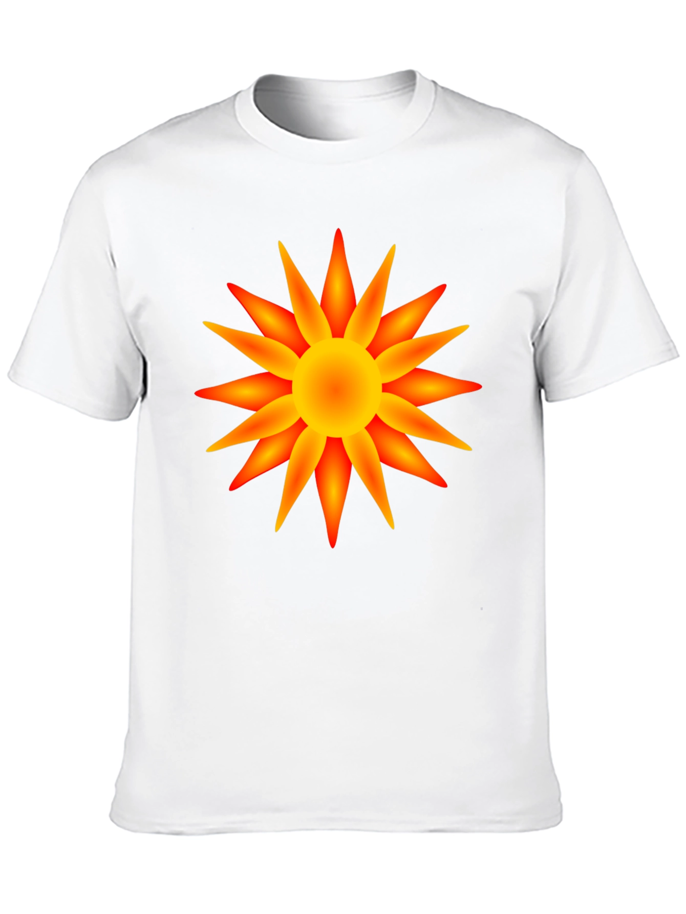 Radiant Sun Graphic T-Shirt - Bold Black Cotton Tee