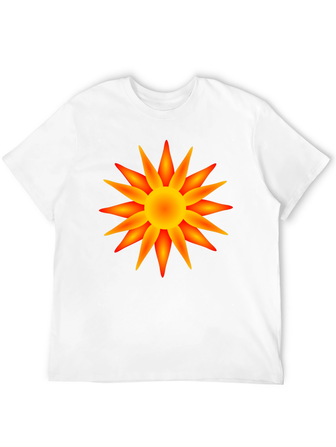 Radiant Sun Graphic T-Shirt - Bold Black Cotton Tee