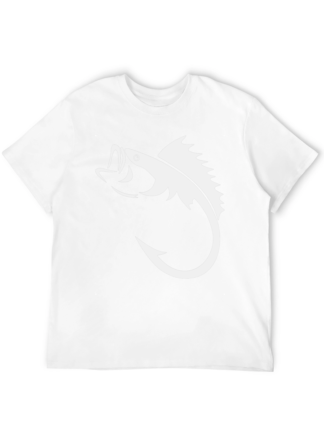 Bass Fish Hook Graphic Tee - Black Cotton T-Shirt