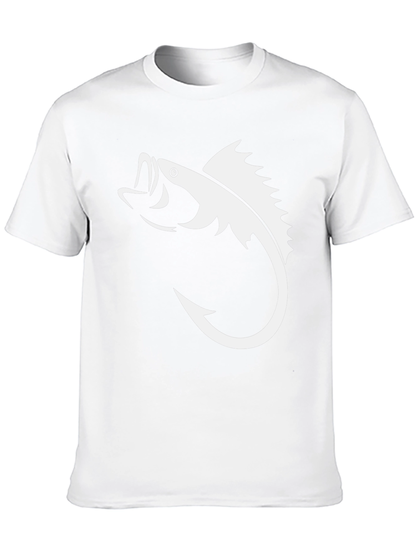 Bass Fish Hook Graphic Tee - Black Cotton T-Shirt