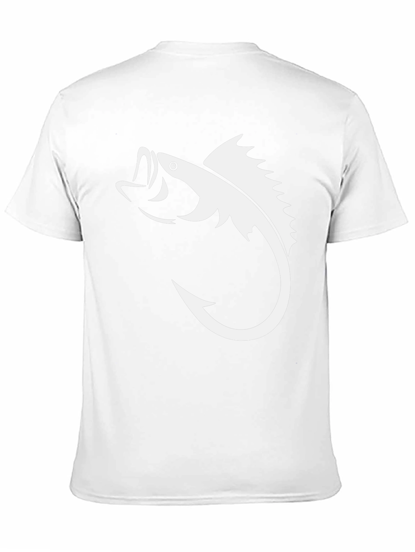 Bass Fish Hook Graphic Tee - Black Cotton T-Shirt