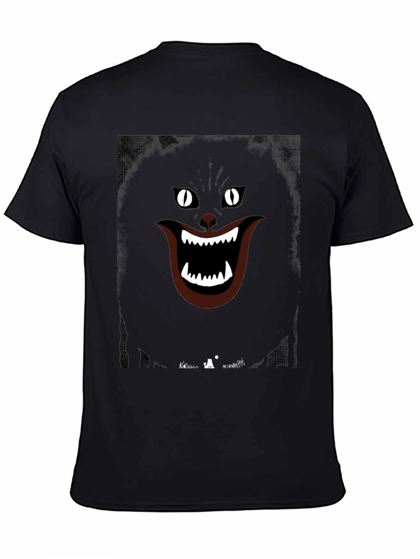 Grinning Cat Graphic Tee - Spooky Style