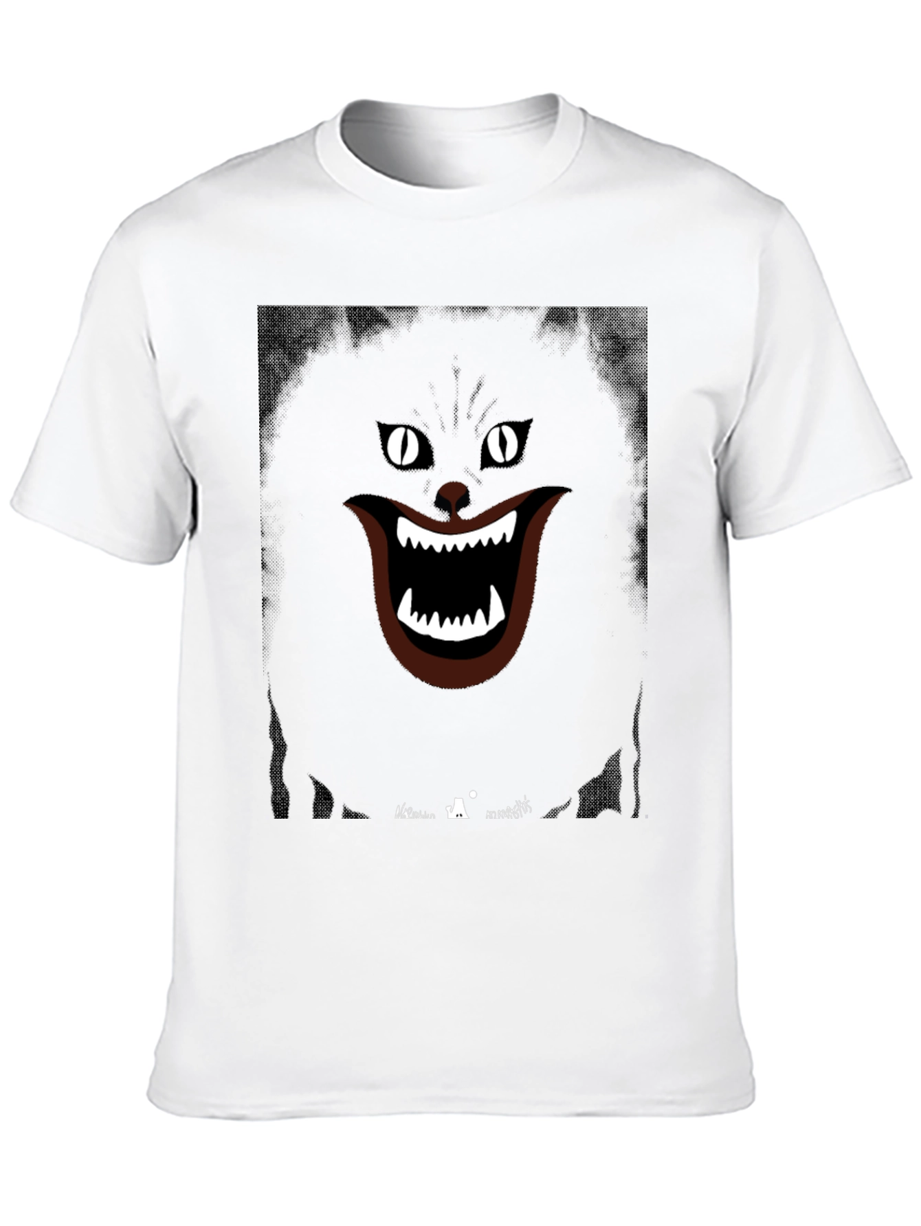 Grinning Cat Graphic Tee - Spooky Style