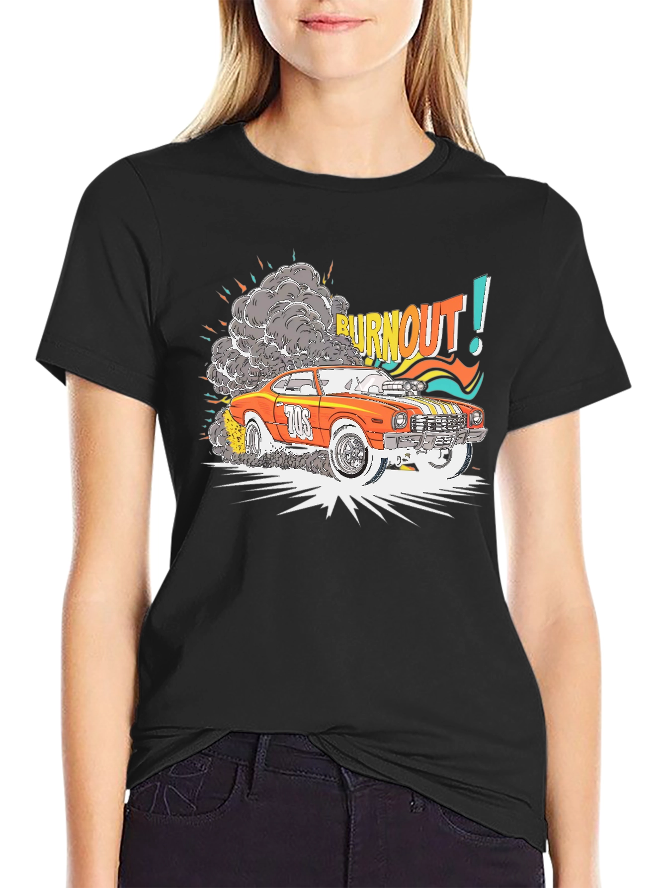Burnout Car Graphic T-Shirt