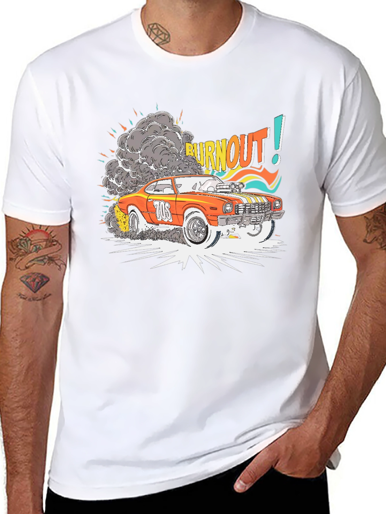 Burnout Car Graphic T-Shirt