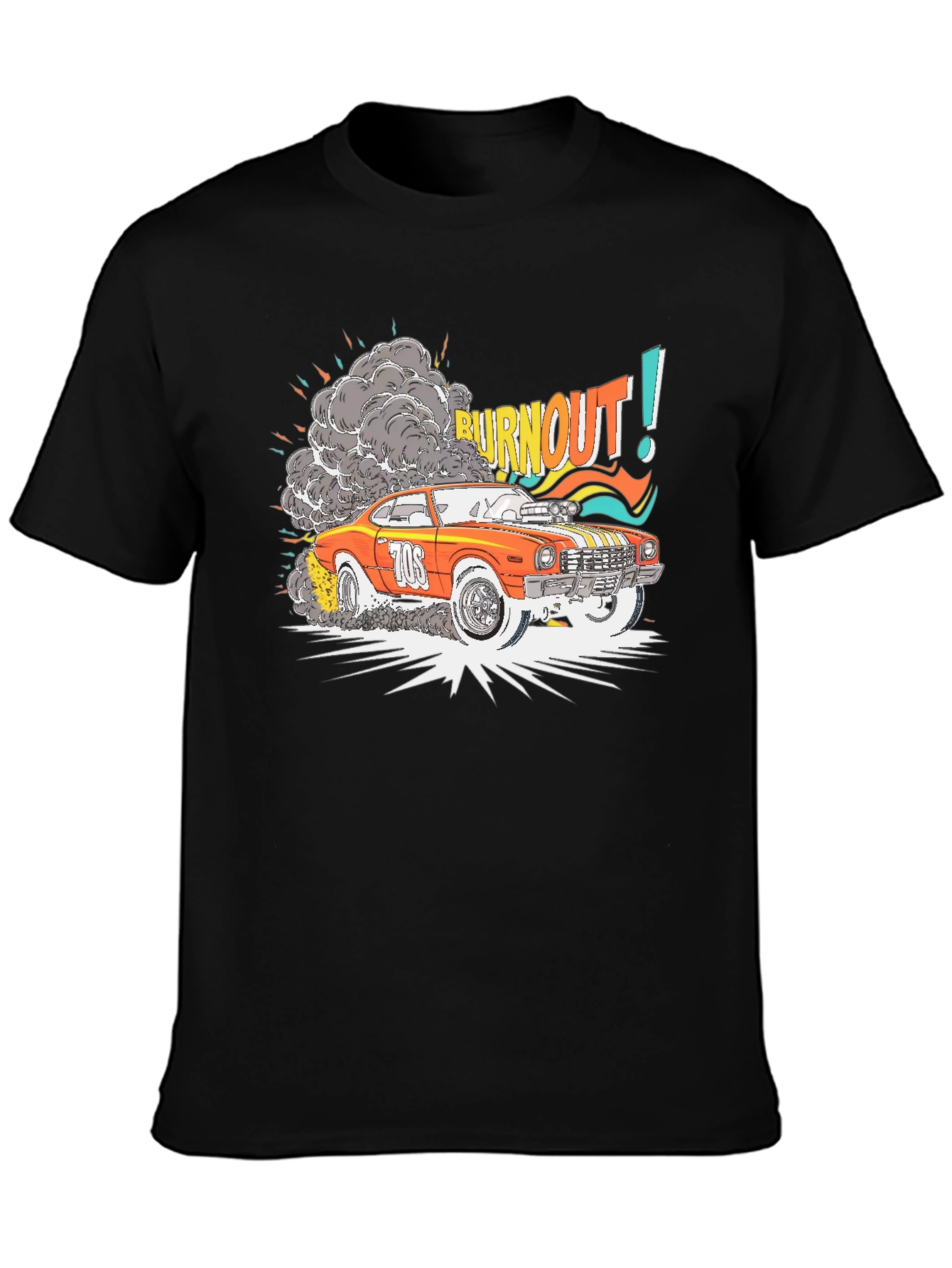 Burnout Car Graphic T-Shirt