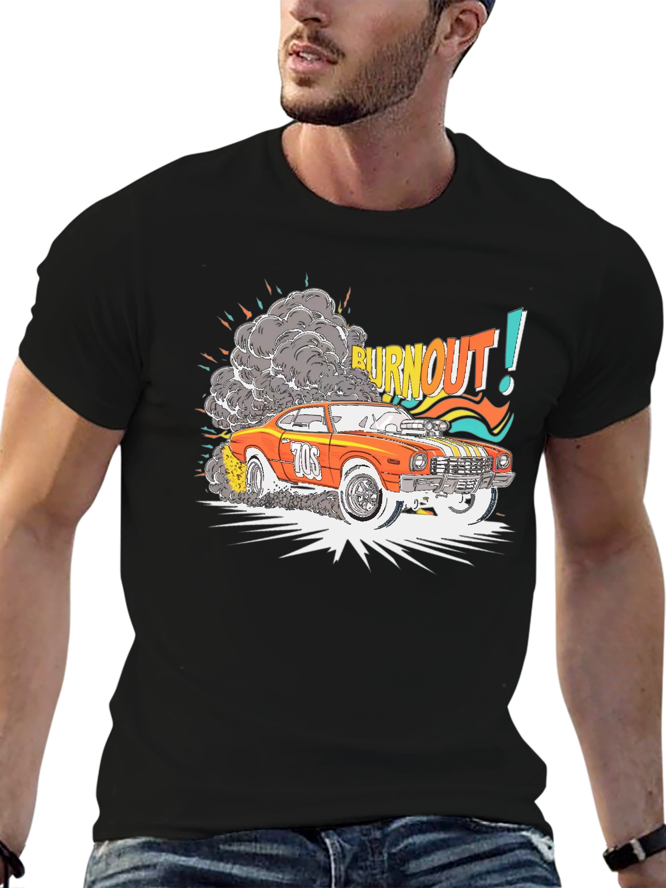 Burnout Car Graphic T-Shirt