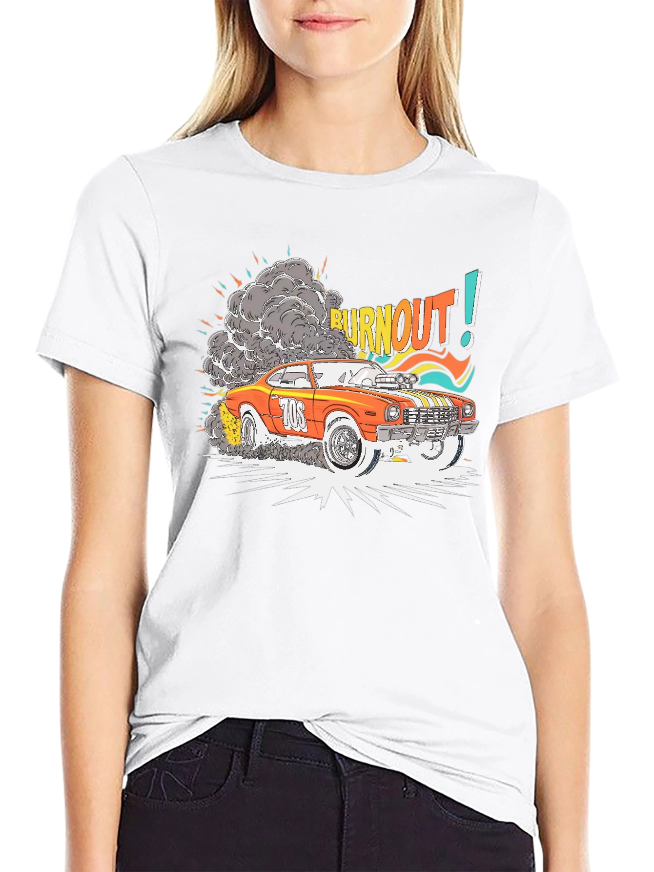Burnout Car Graphic T-Shirt