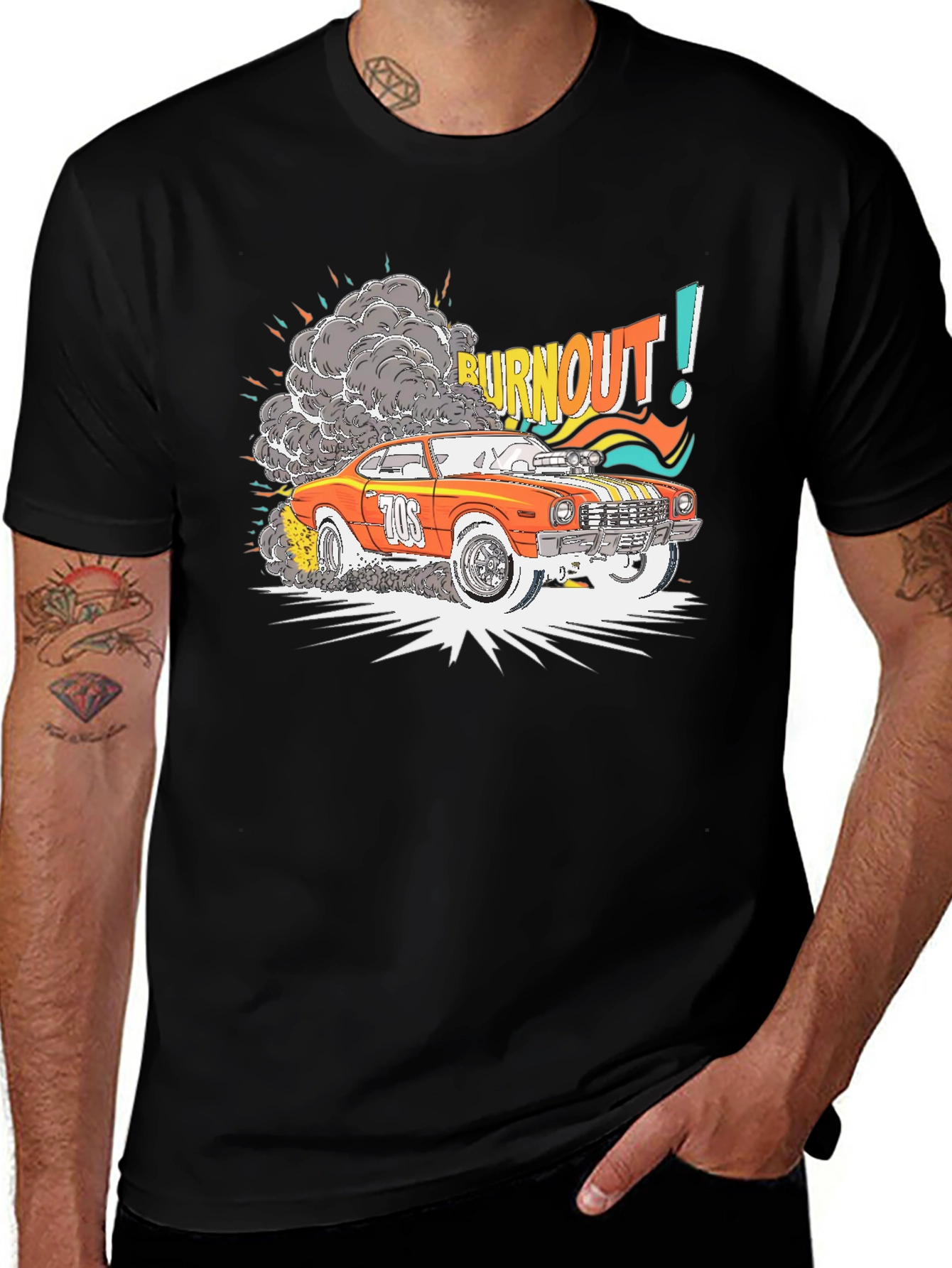 Burnout Car Graphic T-Shirt