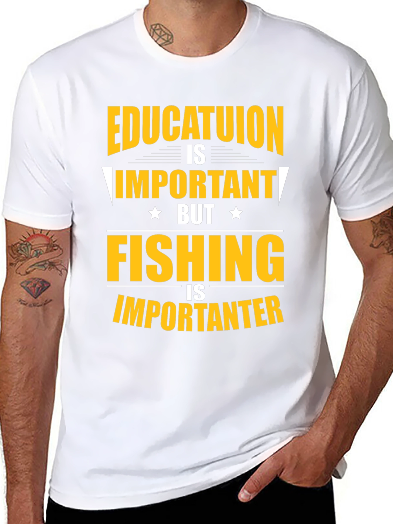 Fishing Is Importanter Graphic Tee