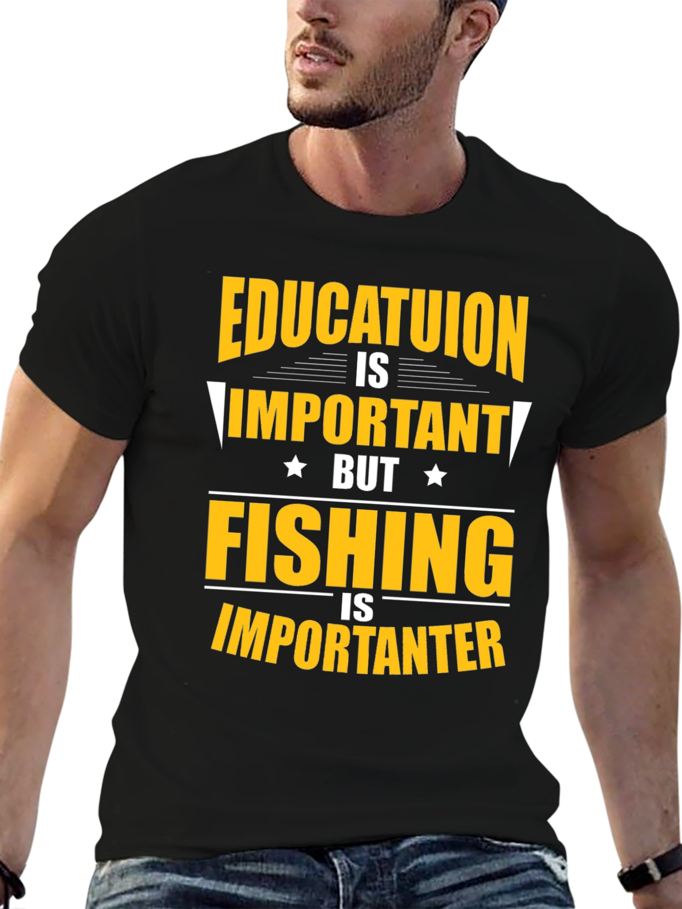 Fishing Is Importanter Graphic Tee