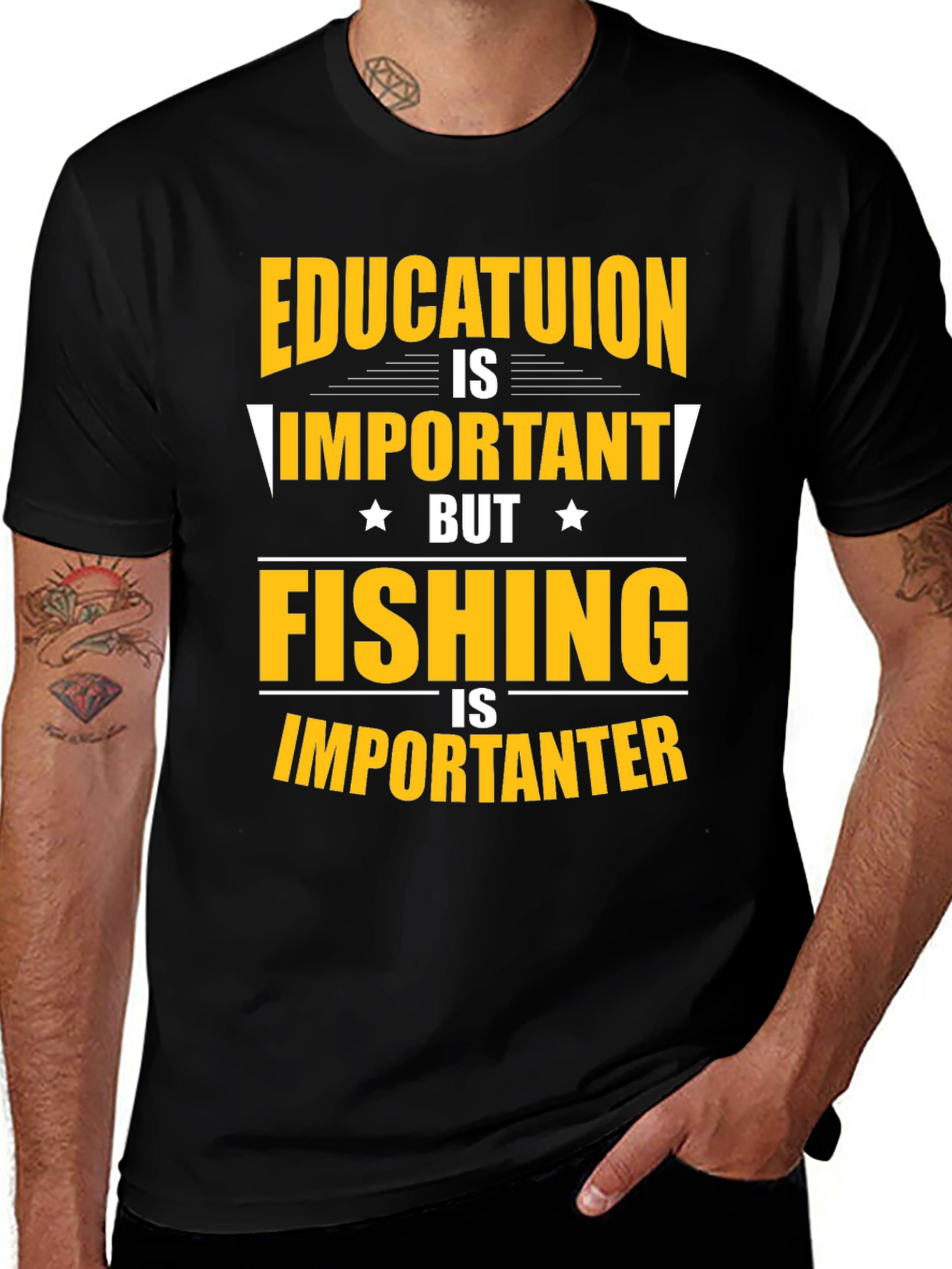 Fishing Is Importanter Graphic Tee