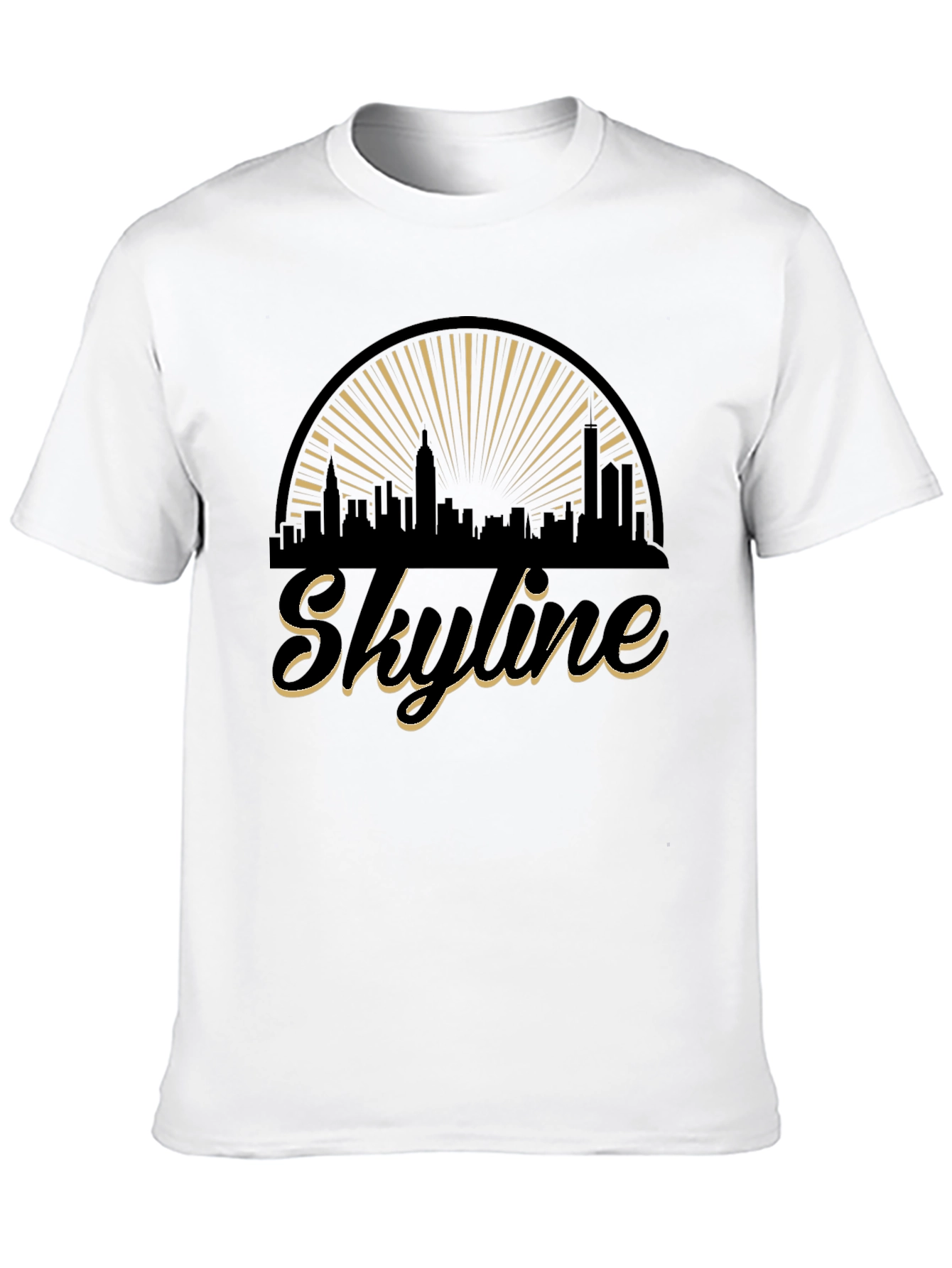 Skyline Graphic T-Shirt - Stylish Black Tee