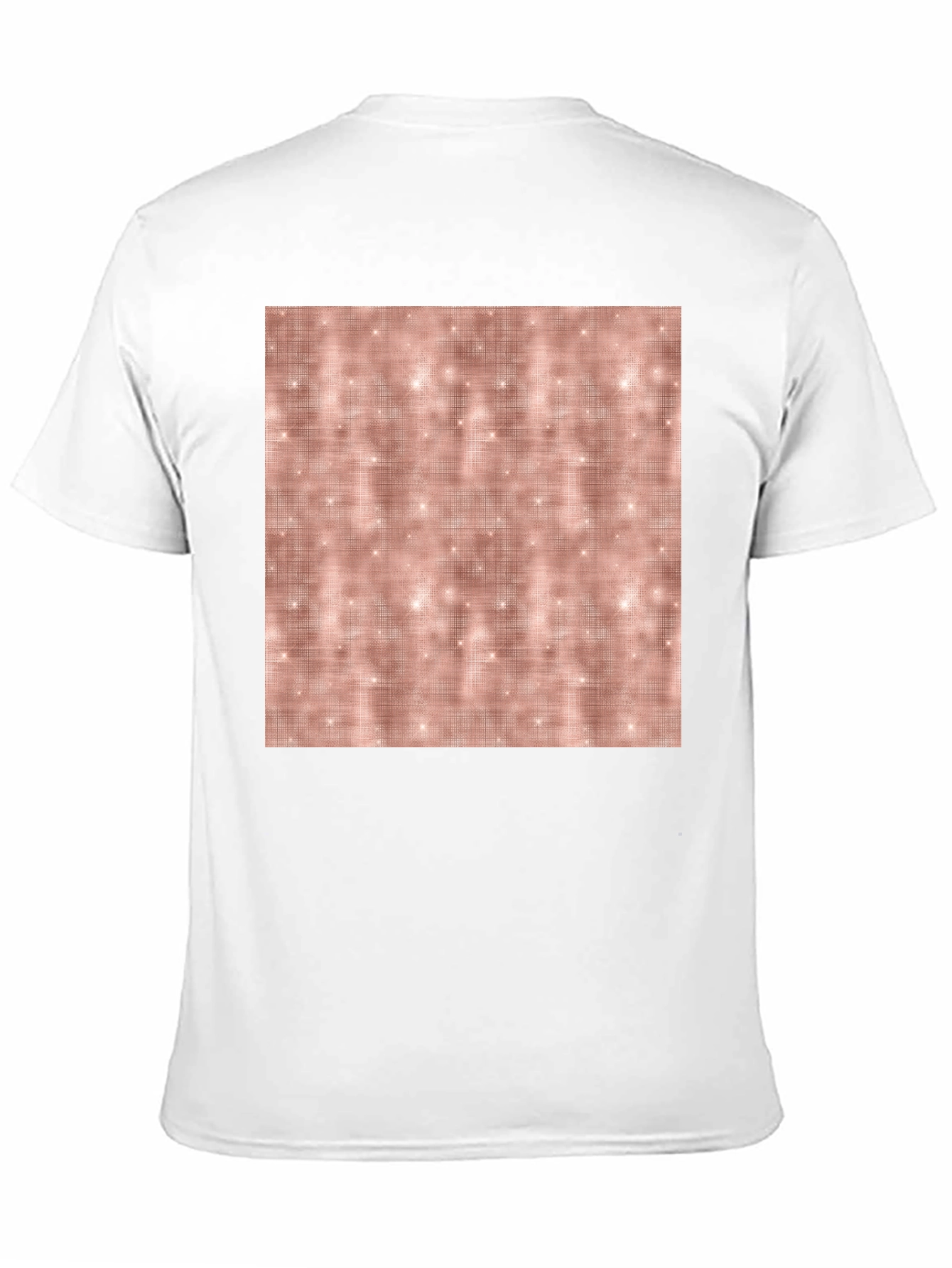 Stylish Black Tee with Rose Gold Sparkle Pattern